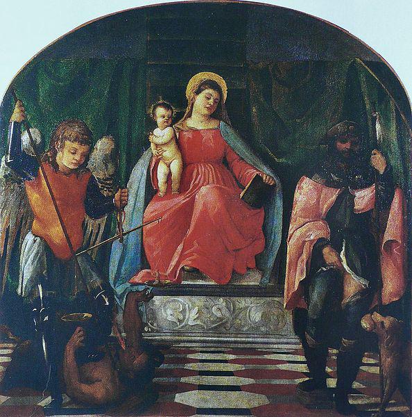  Vierge a l'Enfant entre saint Michel et saint Roch